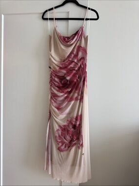 Open Edit mesh maxi dress